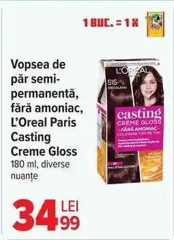 Carrefour Vopsea de păr semi-permanentă fără amoniac, L’Oreal Paris Casting Creme Gloss Ofertă