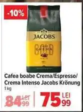 Carrefour Cafea boabe Crema/Espresso/Crema Intenso Jacobs Krönung Ofertă