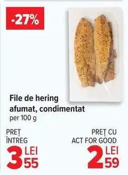 Carrefour File de hering afumat, condimentat Ofertă