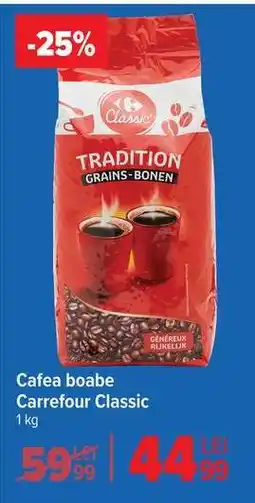 Carrefour Cafea boabe, Carrefour Classic Ofertă