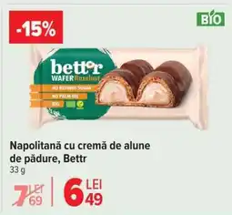 Carrefour Napolitană cu cremă de alune de pădure, Bettr Ofertă