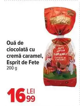 Carrefour Ouă de ciocolată cu cremă caramel, Esprit de Fete Ofertă