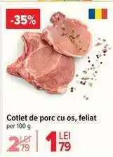 Carrefour Cotlet de porc cu os feliat Ofertă