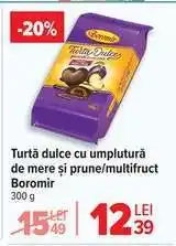 Carrefour Turtă dulce cu umplutură de mere și prune/multifruct Boromir Ofertă