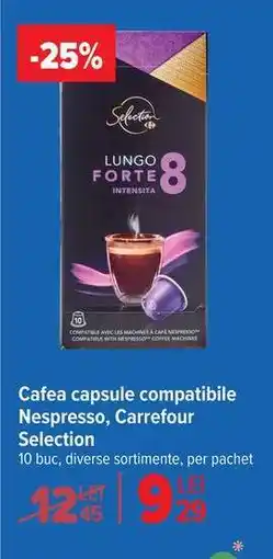 Carrefour Cafea capsule compatibile Nespresso, Carrefour Selection Ofertă