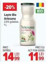 Carrefour Lapte Bio Artesana Ofertă