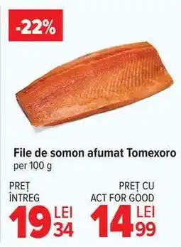 Carrefour File de somon afumat, Tomexoro Ofertă