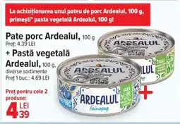 Carrefour Pate porț Ardealul + Pastă vegetală Ardealul Ofertă