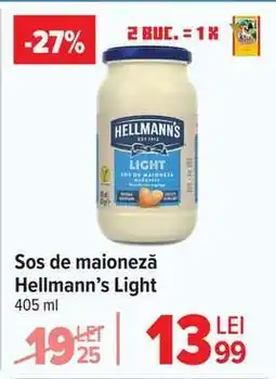 Carrefour Sos de maioneză Hellmann’s Light Ofertă