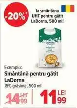 Carrefour Smântână pentru gătit LaDorna Ofertă