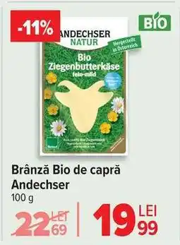 Carrefour Brânză Bio de capră Andechser Ofertă