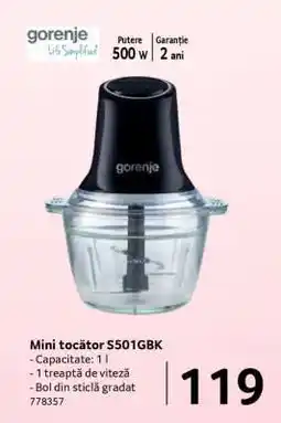 Selgros Mini tocător S501GBK Ofertă