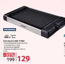 Selgros Grill electric HEG-F1800 Ofertă