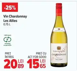 Carrefour Vin Chardonnay Les Allies Ofertă