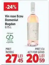 Carrefour Vin rose Ecou Domeniul Bogdan 0.75 L Ofertă