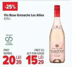Carrefour Vin Rose Grenache Les Allies Ofertă