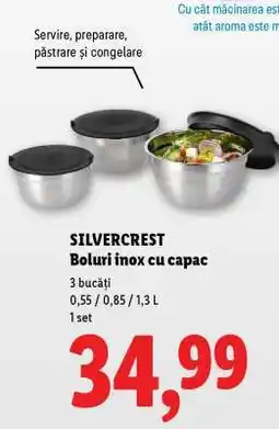 Lidl SILVERCREST Boluri inox cu capac Ofertă