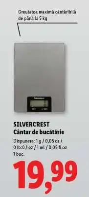 Lidl Silvercrest Cântar de bucătărie Ofertă