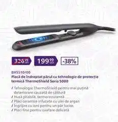 Carrefour BHS510/00 Placă de îndreptat părul cu tehnologie de protecție termică ThermoShield Seria 5000 Ofertă
