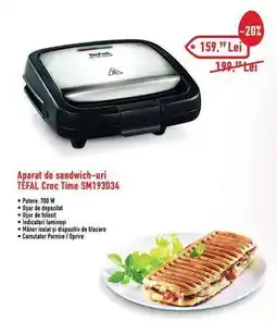 Carrefour Aparat de sandwich-uri TEFAL Croc Time SM193D34 Ofertă