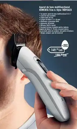 Carrefour Aparat de tuns multifunctional ROWENTA Trim & Style TN8934EO Ofertă