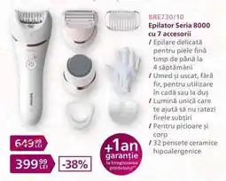 Carrefour Epilator Seria 8000 cu 7 accesorii Ofertă