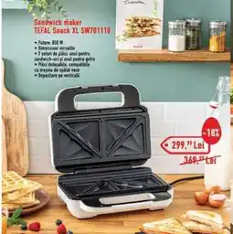 Carrefour Sandwich maker TEFAL Snack XL SW701110 Ofertă