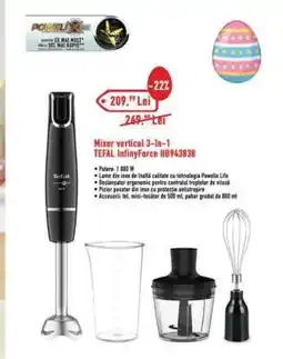 Carrefour Mixer vertical 3-in-1 TEFAL InfinyForce HB943838 Ofertă