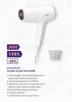 Carrefour BHD500/00 Uscător de păr Seria 5000 Ofertă
