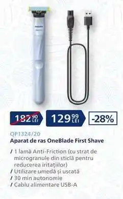 Carrefour Aparat de ras OneBlade First Shave Ofertă