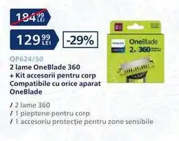Carrefour 2 lame OneBlade 360 + Kit accesorii pentru corp Ofertă