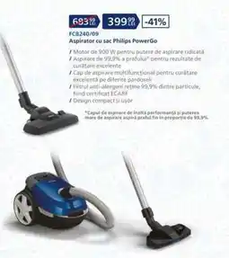 Carrefour Aspirator cu sac Philips PowerGo Ofertă