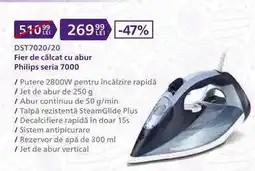 Carrefour DST7020/20 Fier de călcat cu abur Philips seria 7000 Ofertă