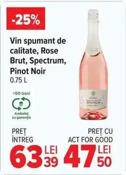 Carrefour Vin spumant de calitate, Rose Brut, Spectrum, Pinot Noir Ofertă