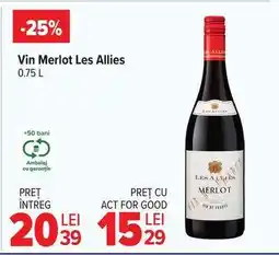 Carrefour Vin Merlot Les Allies Ofertă