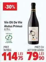 Carrefour Vin Olt De Vie Alutus Primus Ofertă