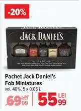 Carrefour Pachet Jack Daniel’s Fob Miniatures Ofertă
