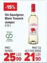 Carrefour Vin Sauvignon Blanc Tussock Jumper Ofertă