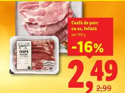 Lidl Ceafă de porc cu os, feliată Ofertă