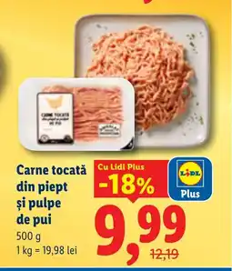 Lidl Carne tocată din piept şi pulpe de pui Ofertă