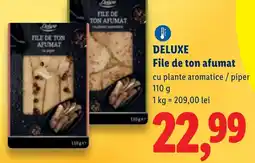 Lidl DELUXE File de ton afumat Ofertă