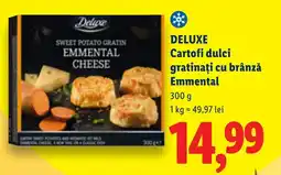 Lidl DELUXE Cartofi dulci gratinați cu brânză Emmental Ofertă