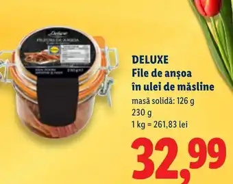Lidl DELUXE File de anșoa în ulei de măsline Ofertă