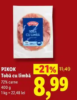 Lidl PIKOK Tobă cu limbă Ofertă