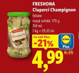Lidl FRESHONA Ciuperci Champignon Ofertă