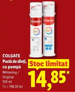 Lidl COLGATE Pastă de dinți cu pompă Ofertă