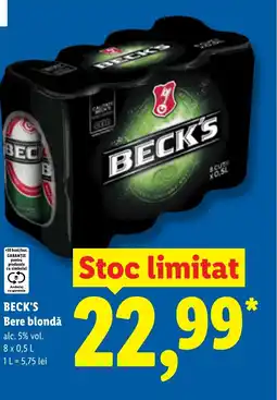 Lidl BECK'S Bere blondă Ofertă