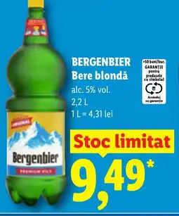Lidl BERGENBIER Bere blondă Ofertă