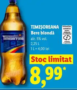 Lidl TIMIŞOREANA Bere blondǎ Ofertă