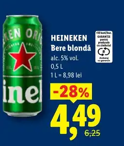 Lidl HEINEKEN Bere blondă Ofertă